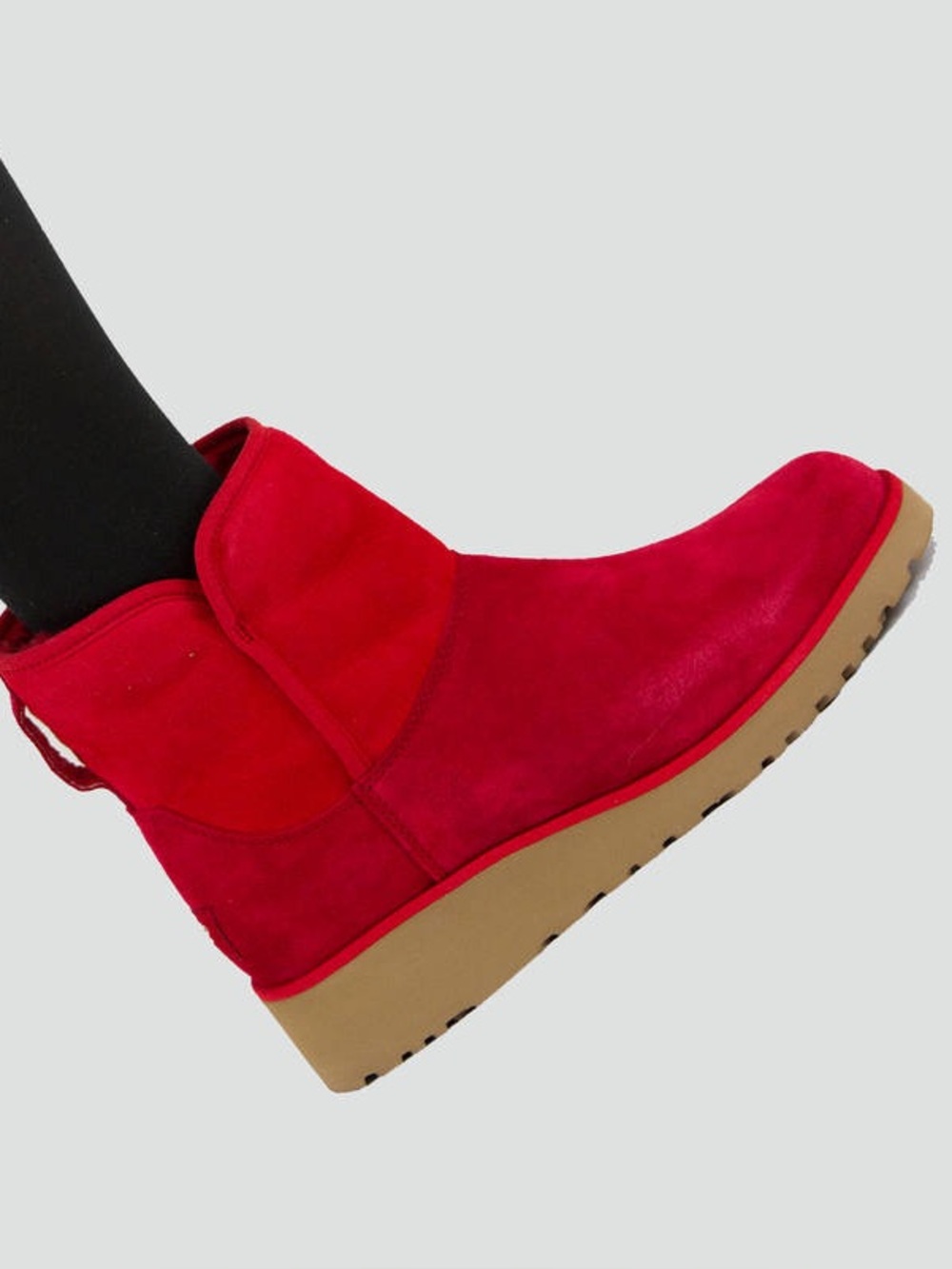 UGG Kristin Classic Slim Booties Red Size 6.5